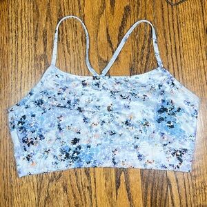 GAP Fit Blue Abstract Print Sports Bra Size XL